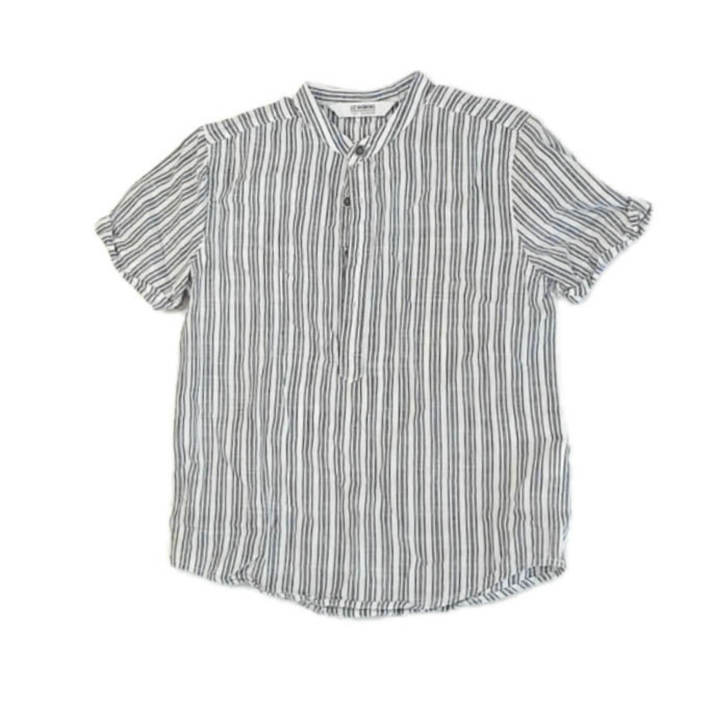 LC Waiki Boys Blue Stripe Button Down Short Sleeve size: 7-8 Years - Picture 1 of 1
